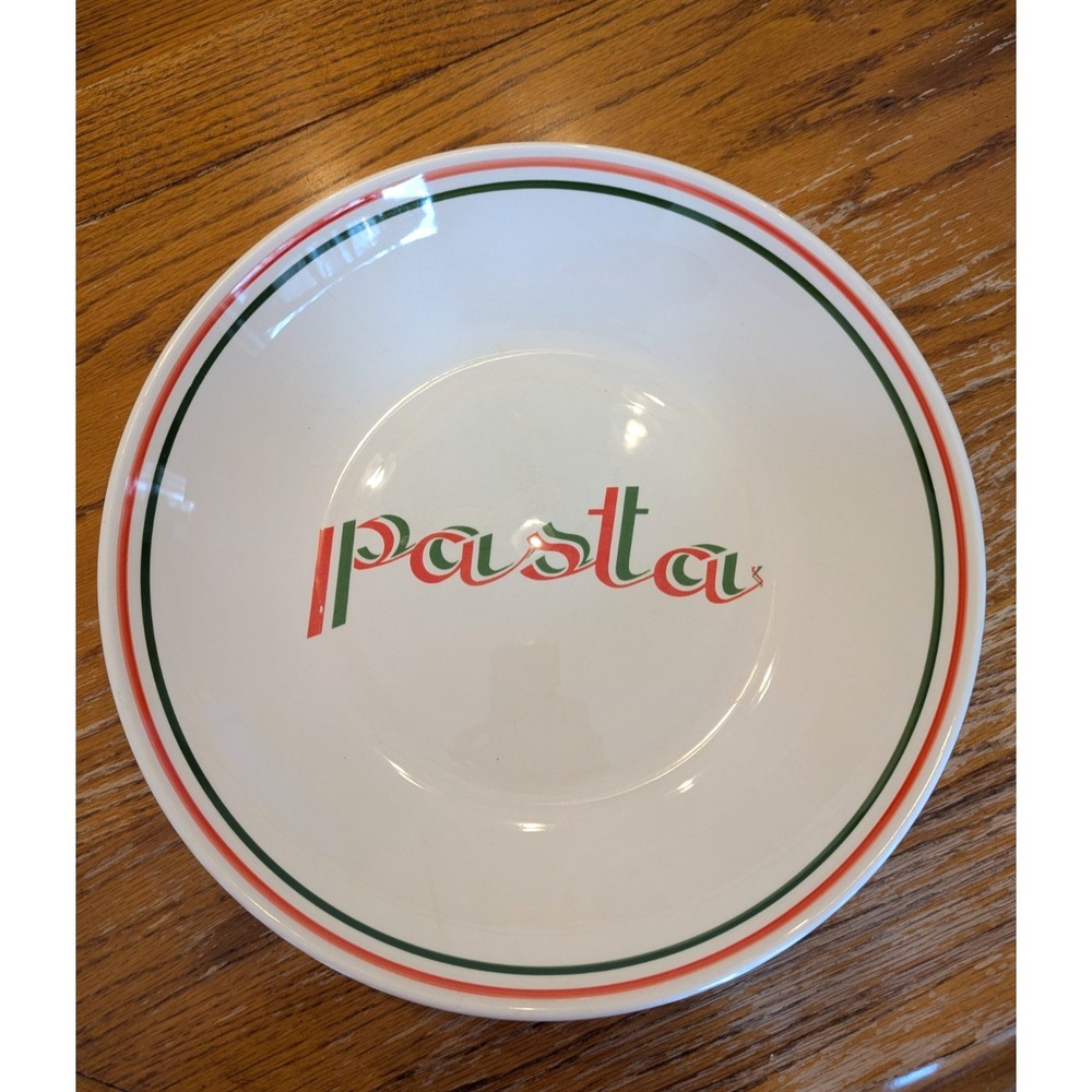 VillaWare Italy Large Pasta Serving Bowl Ceramic Hand Painted Multicolor Vintage